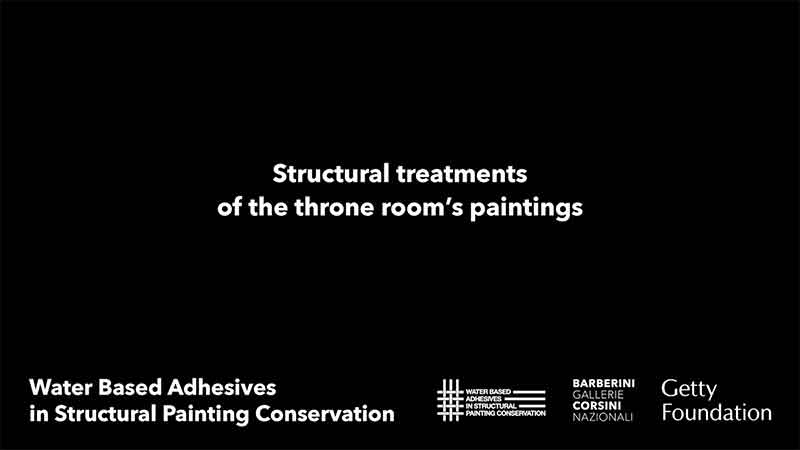 Structural treatments of the Throne room’s paintings